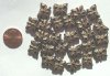 25 12mm Black with Gold Butterflies